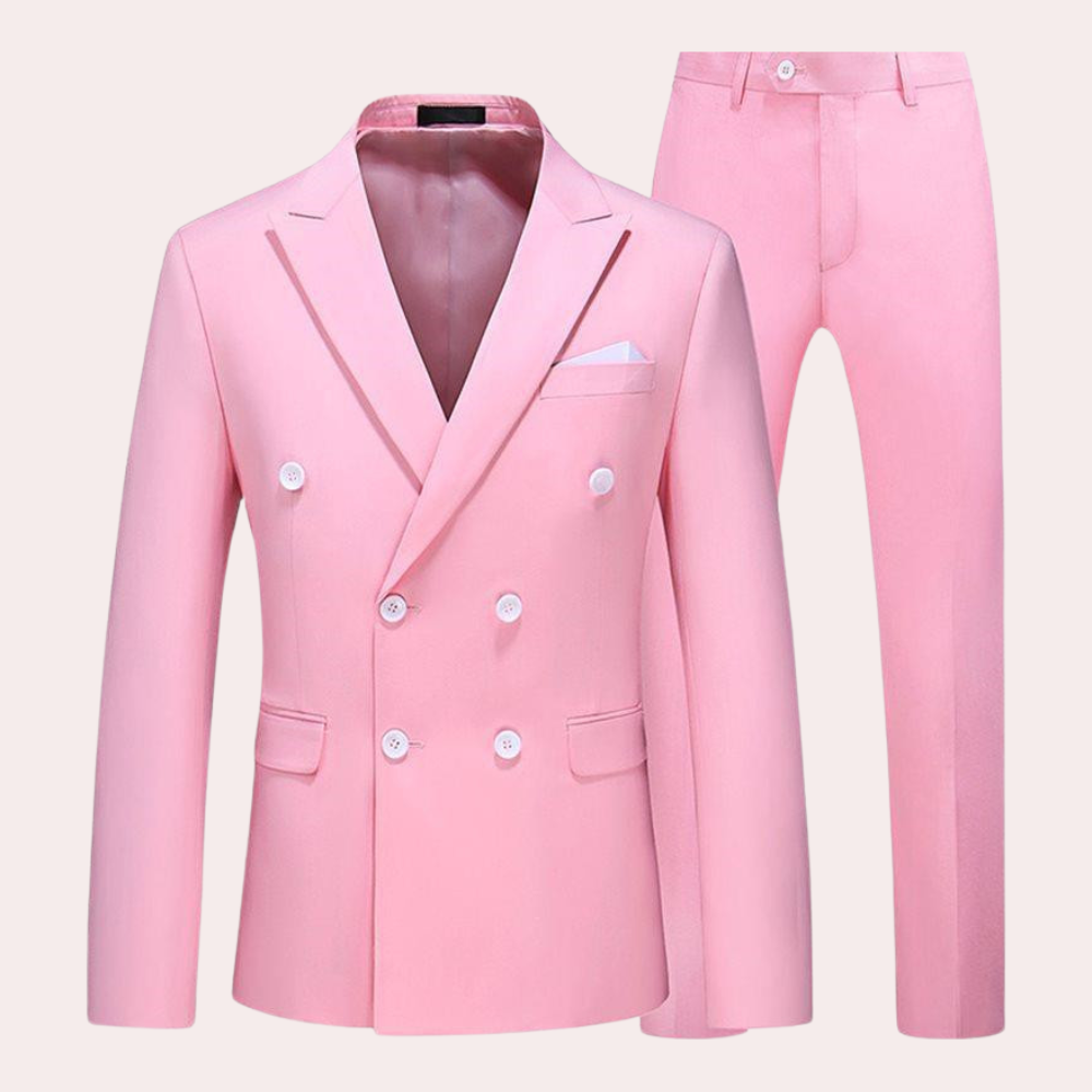 Moderner klassischer Herrenanzug, 2-teilig. Ideal für Business-Meetings oder gehobene Freizeitlooks. Eine elegante Wahl für Männer.