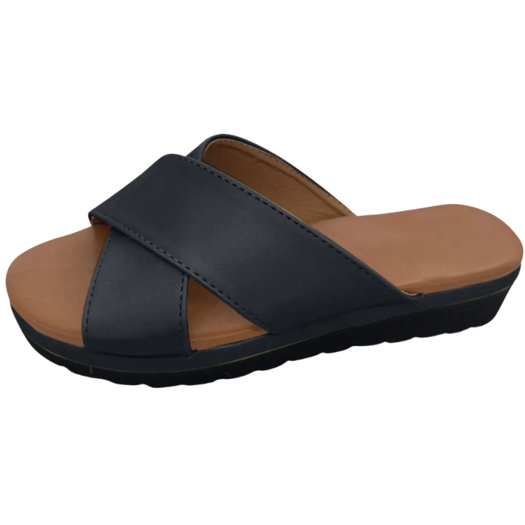 Nova Damensandalen, leicht & bequem, ideal für den Sommeralltag. Casual Freizeitsandalen mit flacher Sohle.