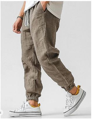 Bequeme Herren Cargo-Hose in Khaki mit geradem Schnitt, ideal für vielseitige Sommer-Freizeitlooks.