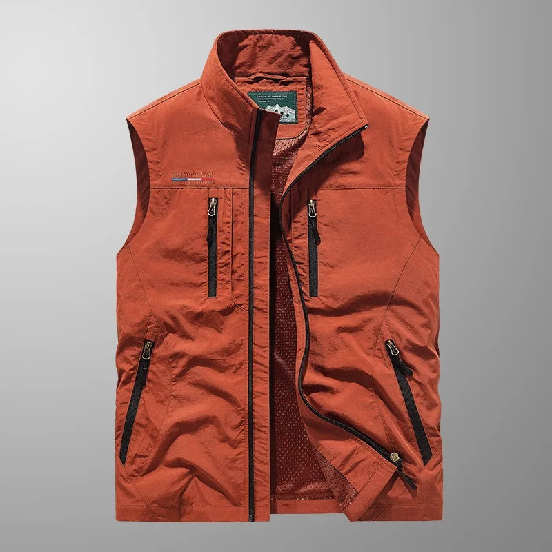 Damen Cargo-Weste, leicht & atmungsaktiv für Outdoor & Alltag. Wetterfeste Funktionsweste mit vielen Taschen.