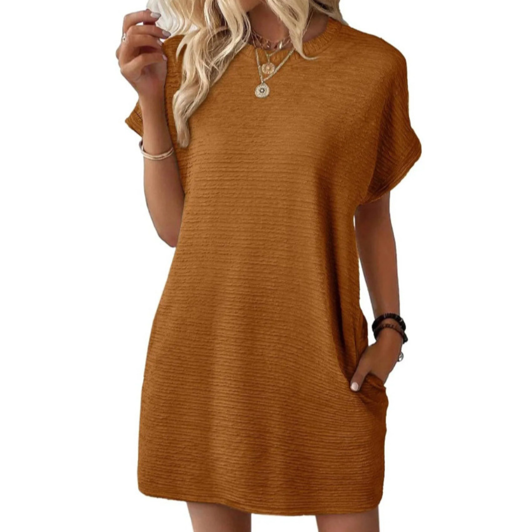 Entspanntes Damen Sommerkleid mit Taschen, bequemer Schnitt und vielseitig kombinierbar.