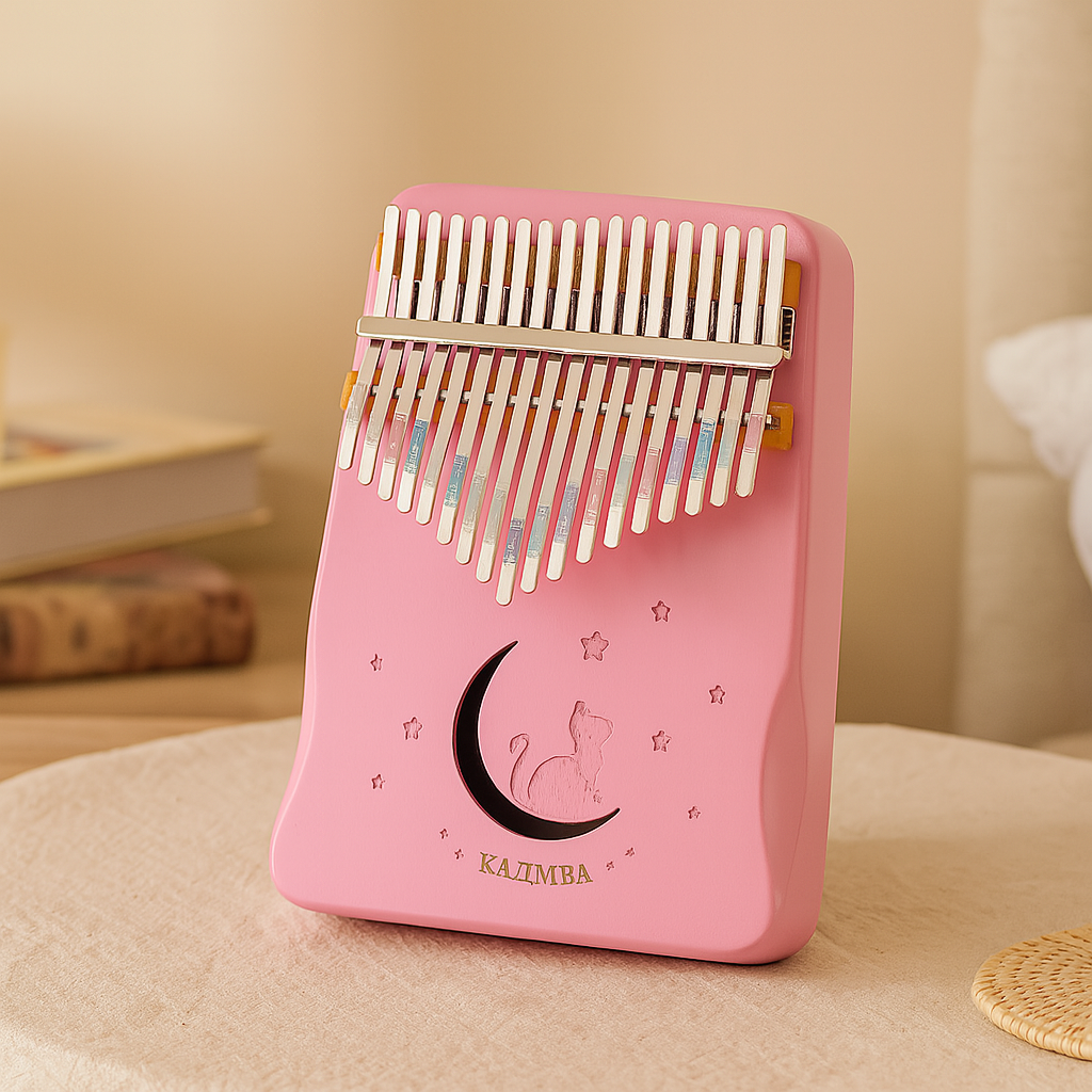 17-Tasten Kalimba Daumenklavier aus Holz für Anfänger. Ideales Musikinstrument zum Lernen und Spielen.