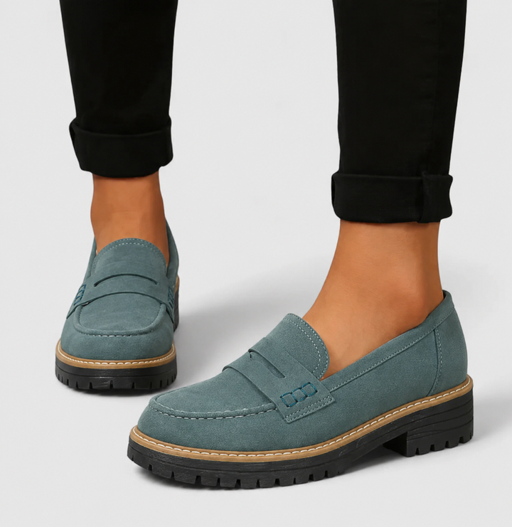Orthopädische Damen Plateau Loafer bieten optimalen Komfort und Unterstützung für langes Gehen im Alltag.