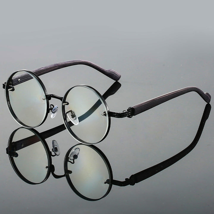 Modische runde Retro Sonnenbrille für Damen & Herren, UV400 Schutz, langlebiges Metallgestell.
