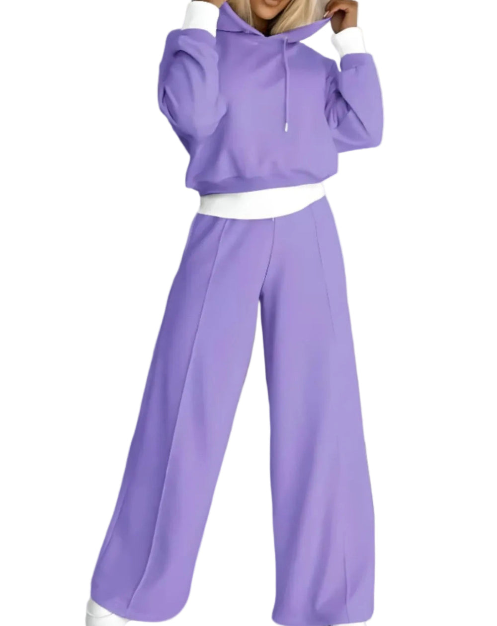 Gemütlicher Zweiteiler Damen Hoodie Hose Set. Perfekt als Loungewear, Sportanzug oder für den Alltag.