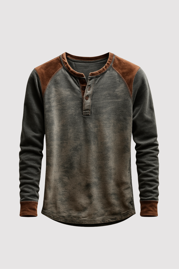Klassisches Herren Langarmshirt, Basic Oberteil, vielseitig kombinierbar für Casual Looks & Komfort.