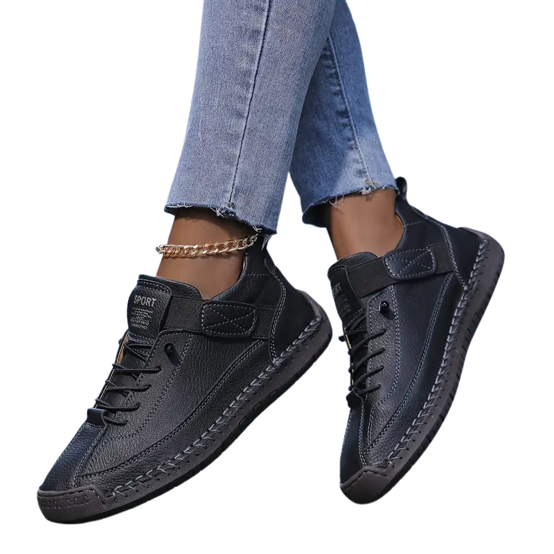 Damen Orthopädischer Slip-On Sneaker, bequem & leicht für Alltag und breite Füße.