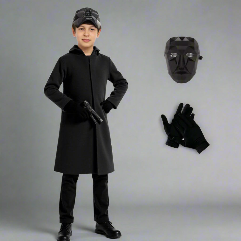 Geheimnisvolles Frontmann Cosplay Kostüm für Erwachsene & Kinder, ideal für Halloween & Rollenspiele.