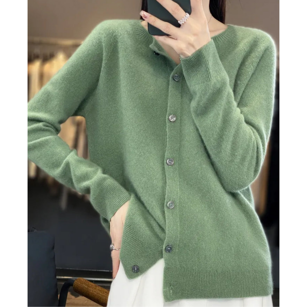 Bequemer Damen Strick-Cardigan, V-Ausschnitt, Knopfleiste, Langarm. Must-have für Herbst/Winter.