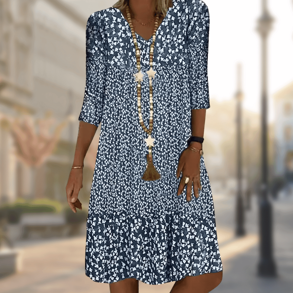 Elegantes Damen Langarmkleid für Herbst, schmeichelnde Passform, ideal als Büro- oder Freizeitkleid.