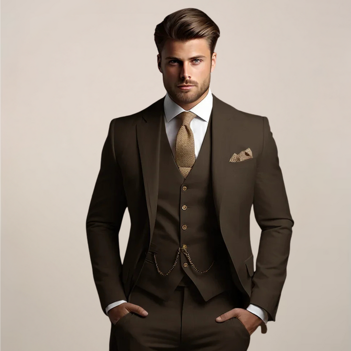 Stylische Weste des Herren Dreiteilers Slim Fit Anzug "Yannick", ideal für einen formellen oder eleganten Look.