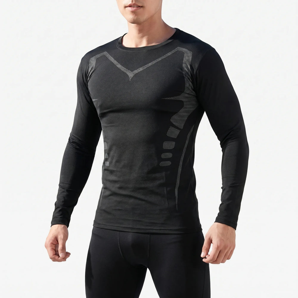 Dreiteiliges Herren Bademode Sportset mit Rashguard. Schnelltrocknend, dehnbar für Schwimmen, Laufen & Fitness.