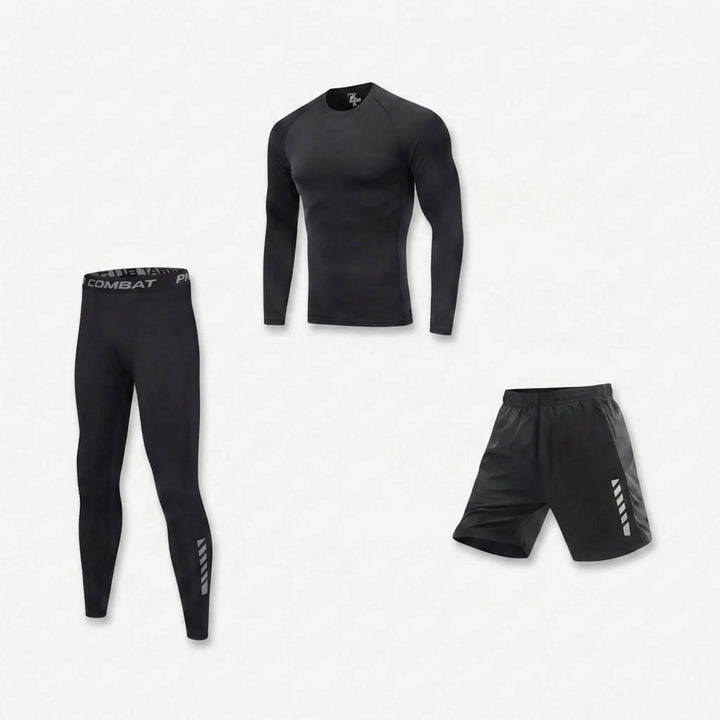 Langlebiges Herren Dreiteiliges Schwimm-Set für vielseitigen Einsatz. Rashguard bietet UV-Schutz beim Strandsport.