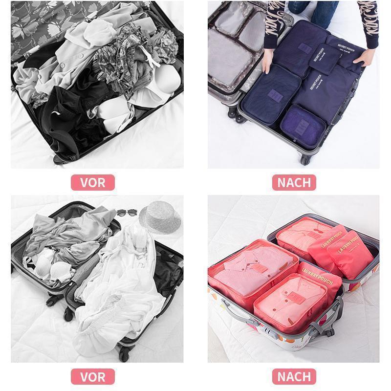 Praktische Koffer Organizer aus Polyester mit Mesh für effiziente Reisegepäck-Organisation & Ordnung.