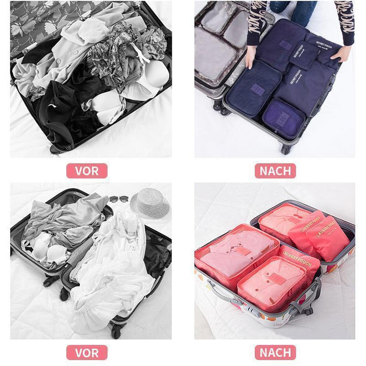 Praktische Koffer Organizer aus Polyester mit Mesh für effiziente Reisegepäck-Organisation & Ordnung.