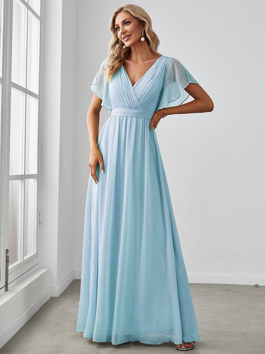Damen Festkleid A-Linie, V-Ausschnitt, stilvoll & komfortabel.