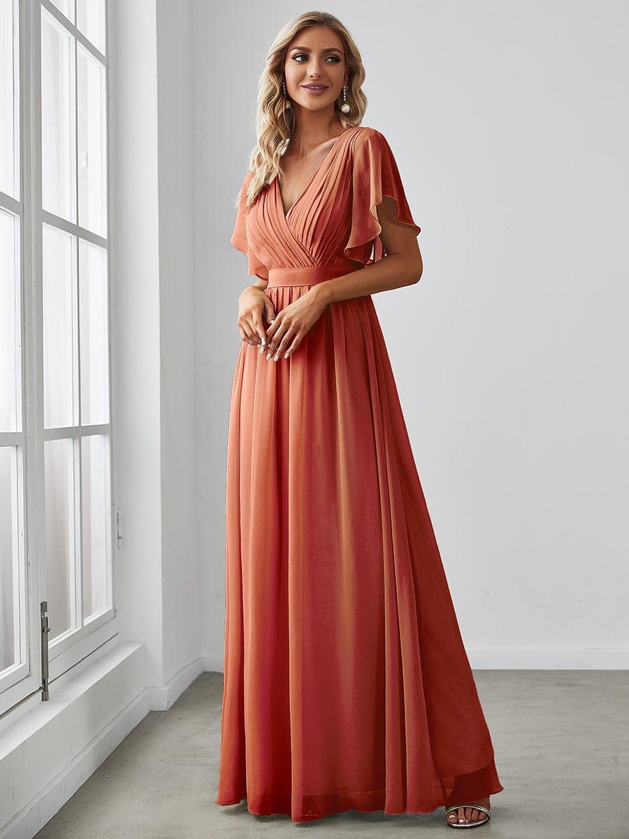 Ballkleid A-Linie, V-Ausschnitt, Flügelärmel, für eine Märchennacht.