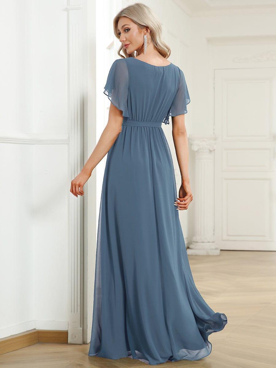 Ballkleid A-Linie, V-Ausschnitt, lang, für einen glamourösen Abend.