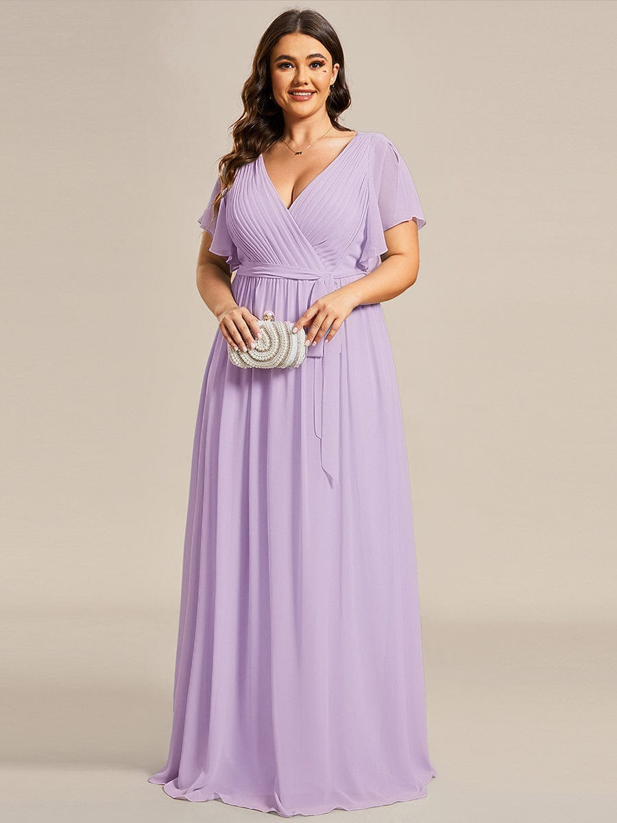 Damen Abendkleid A-Linie, Maxilänge, V-Ausschnitt, schlichte Schönheit.