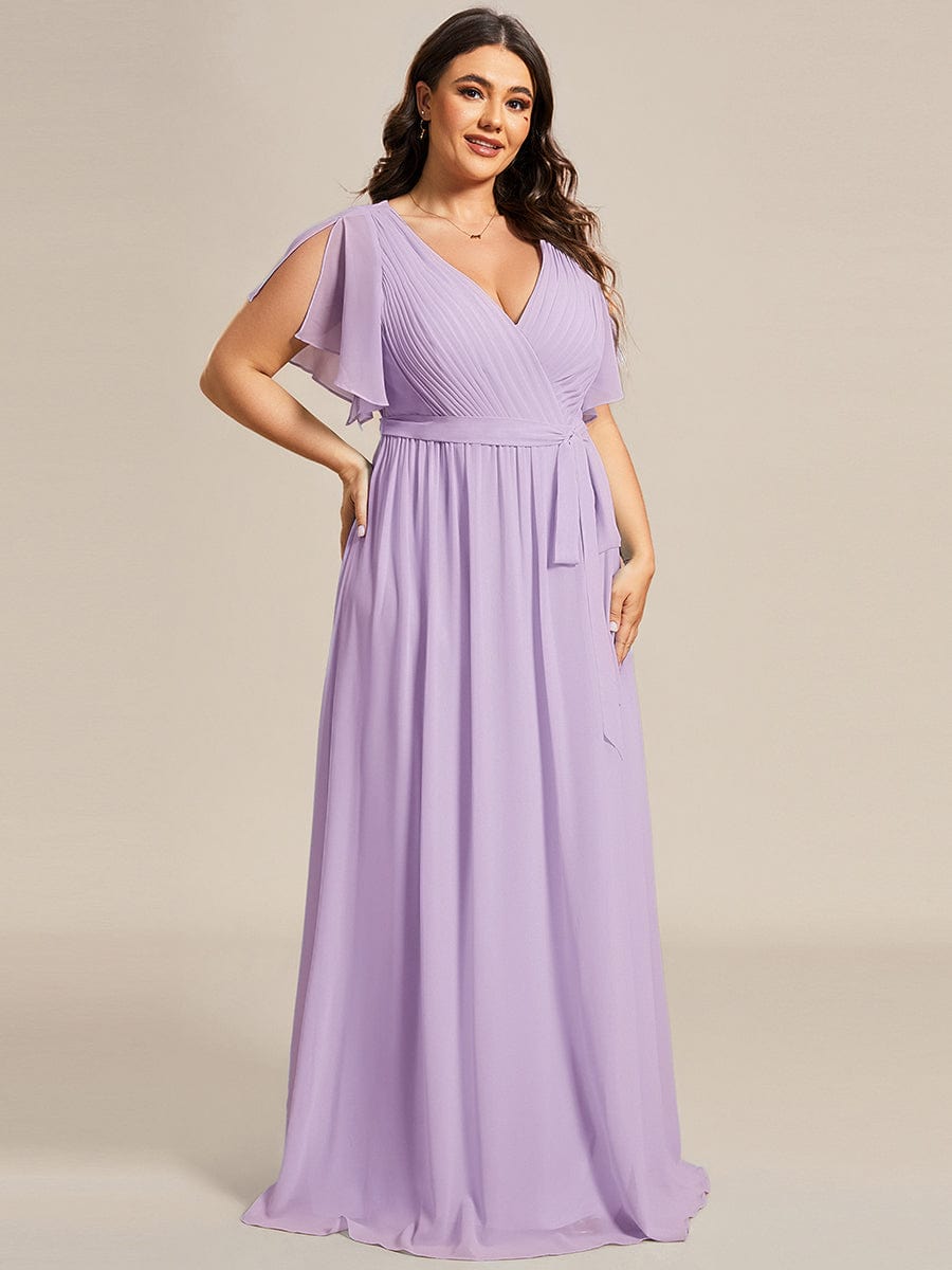 Elegantes A-Linie Abendkleid, V-Ausschnitt, lang, für große Auftritte.