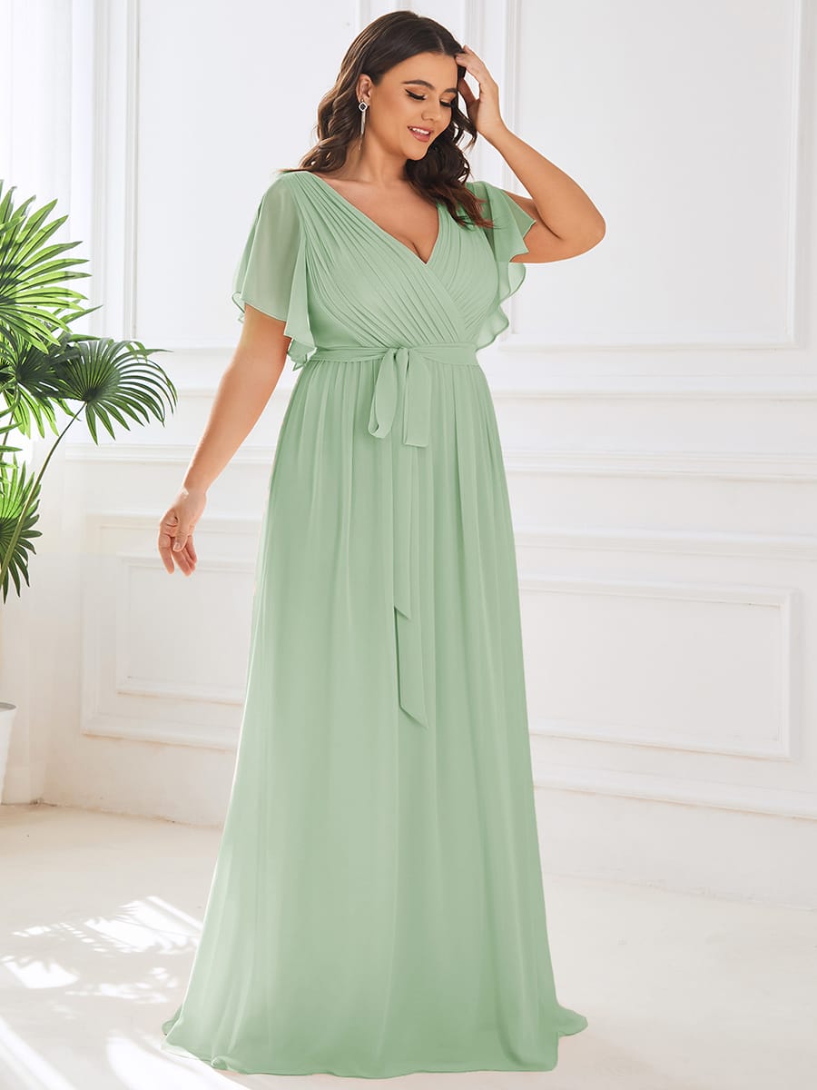 Elegantes A-Linie Abendkleid, V-Ausschnitt, lang, für stilvolle Abende.