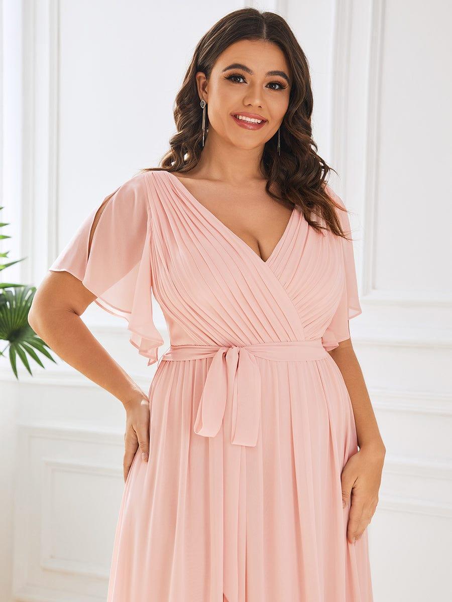 Festliches Maxikleid A-Linie, V-Ausschnitt, lang, bezaubernd.