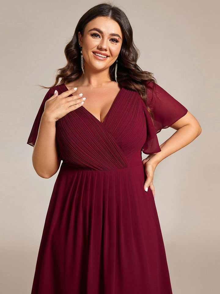 Damen Vokuhila Festkleid, A-Linie, Empire-Taille, perfekt für jeden feierlichen Anlass.