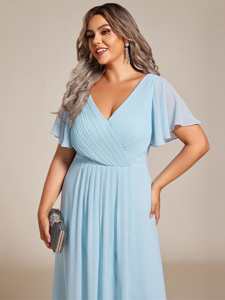 Festliches Vokuhila Brautjungfernkleid, A-Linie, Empire-Taille, für einen perfekten Tag.