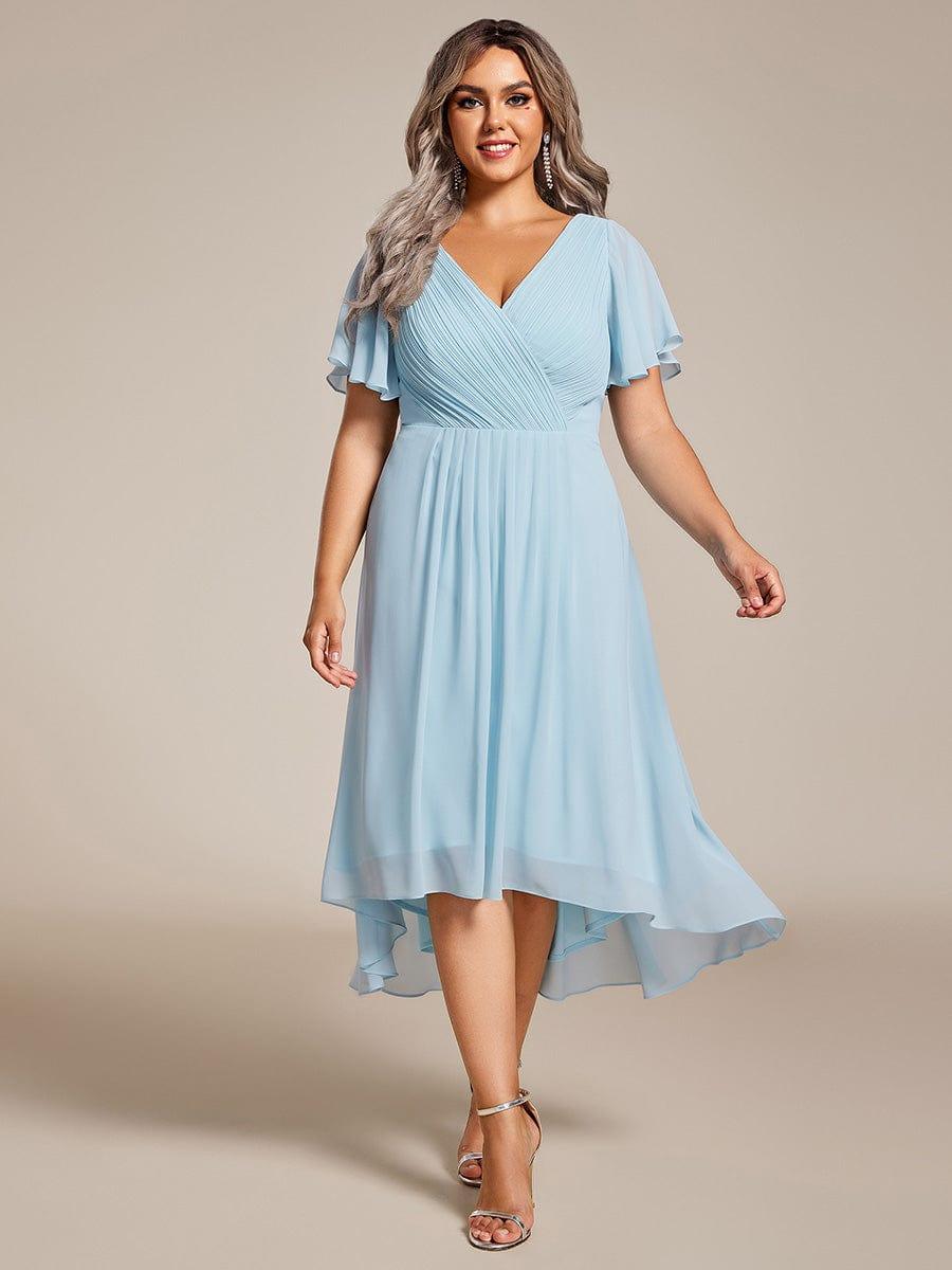 Stilvolles Vokuhila Cocktailkleid, A-Linie, Empire-Taille, für Damen bei Feiern.
