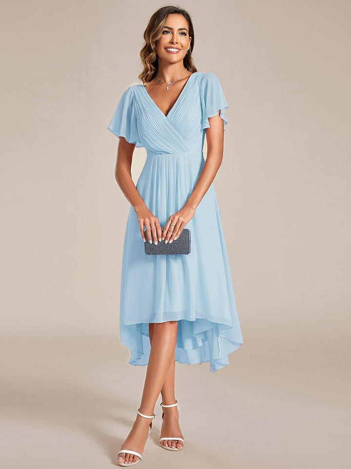 Festliches Abendkleid Vokuhila, A-Linie, Empire-Taille, perfekt für Gala & Empfang.