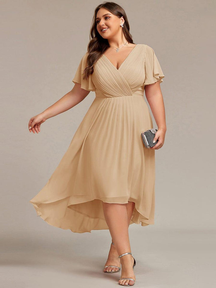 Festliches Abendkleid Vokuhila, A-Linie, Empire-Taille, perfekt für Gala & Event.