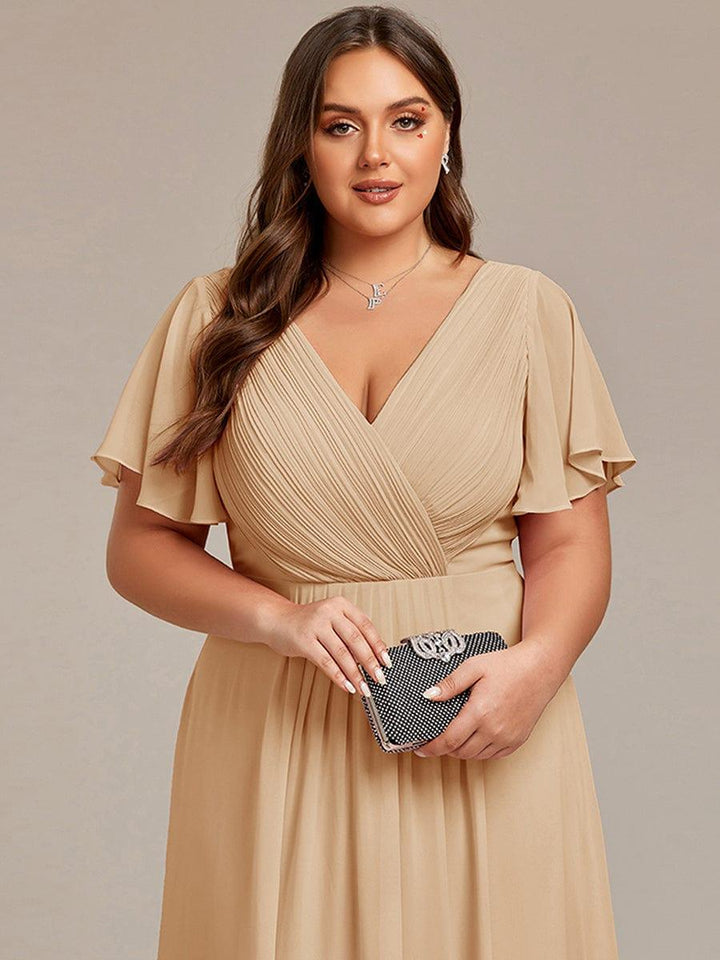 Stilvolles Vokuhila Cocktailkleid, A-Linie, Empire-Taille, für Damen bei Feiern.