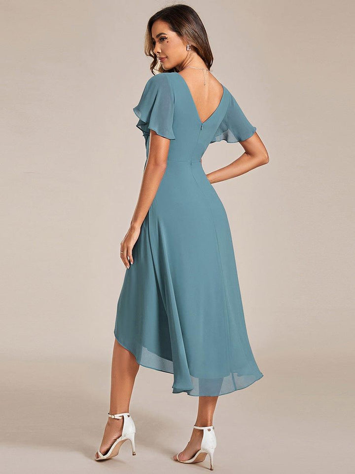 Festliches Abendkleid Vokuhila, A-Linie, Empire-Taille, perfekt für Gala & Event.