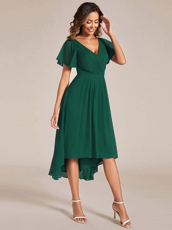 Damen Vokuhila Cocktailkleid, Empire-Taille & A-Linie, stilvoll für besondere Anlässe & Partys.