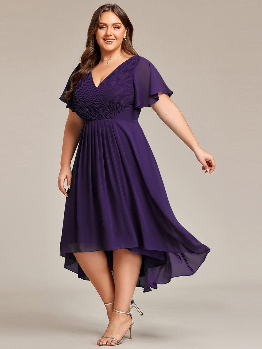 Damen Vokuhila Partykleid, A-Linie, Empire-Taille, elegant für besondere Feste.