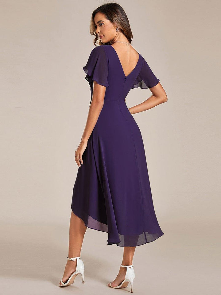 Damen Vokuhila Festkleid, A-Linie, Empire-Taille, perfekt für besondere Abende.