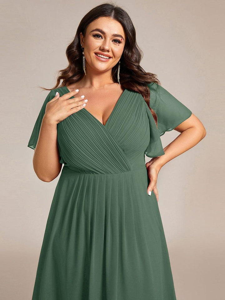 Modernes Vokuhila Cocktailkleid für Damen, A-Linie, Empire-Taille, für Sommerpartys.