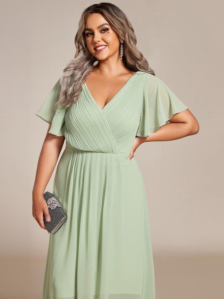 Modernes Vokuhila Cocktailkleid für Damen, A-Linie, Empire-Taille, für Sommer-Events.