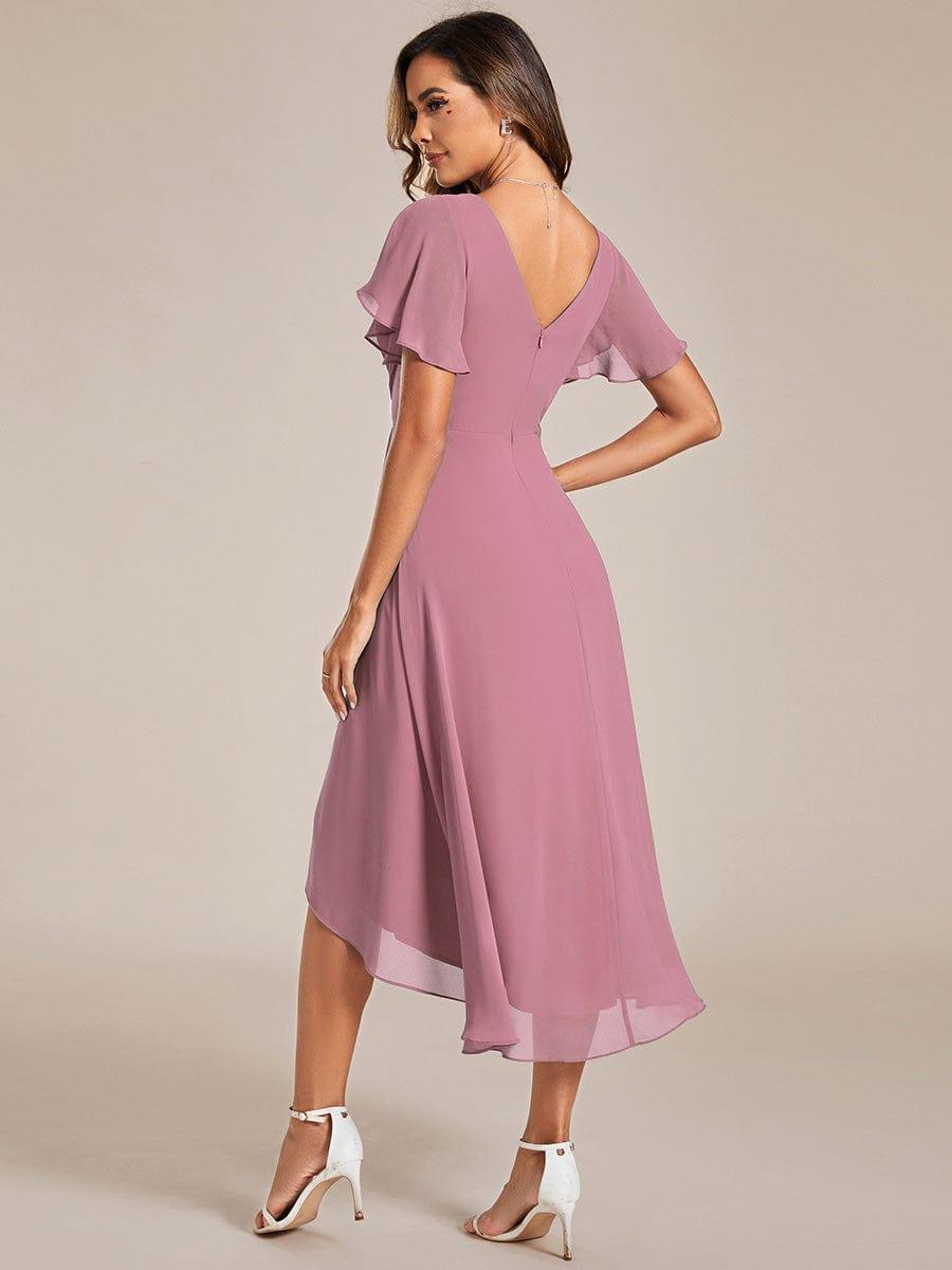 Stilvolles Vokuhila Abendkleid, A-Linie, Empire-Taille, ideal für festliche Anlässe.