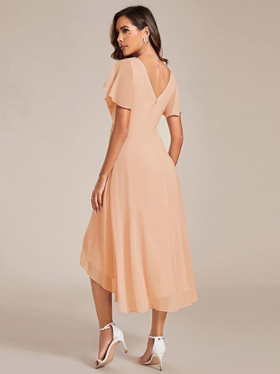 Festliches Vokuhila Brautjungfernkleid, A-Linie, Empire-Taille, für einen perfekten Tag.