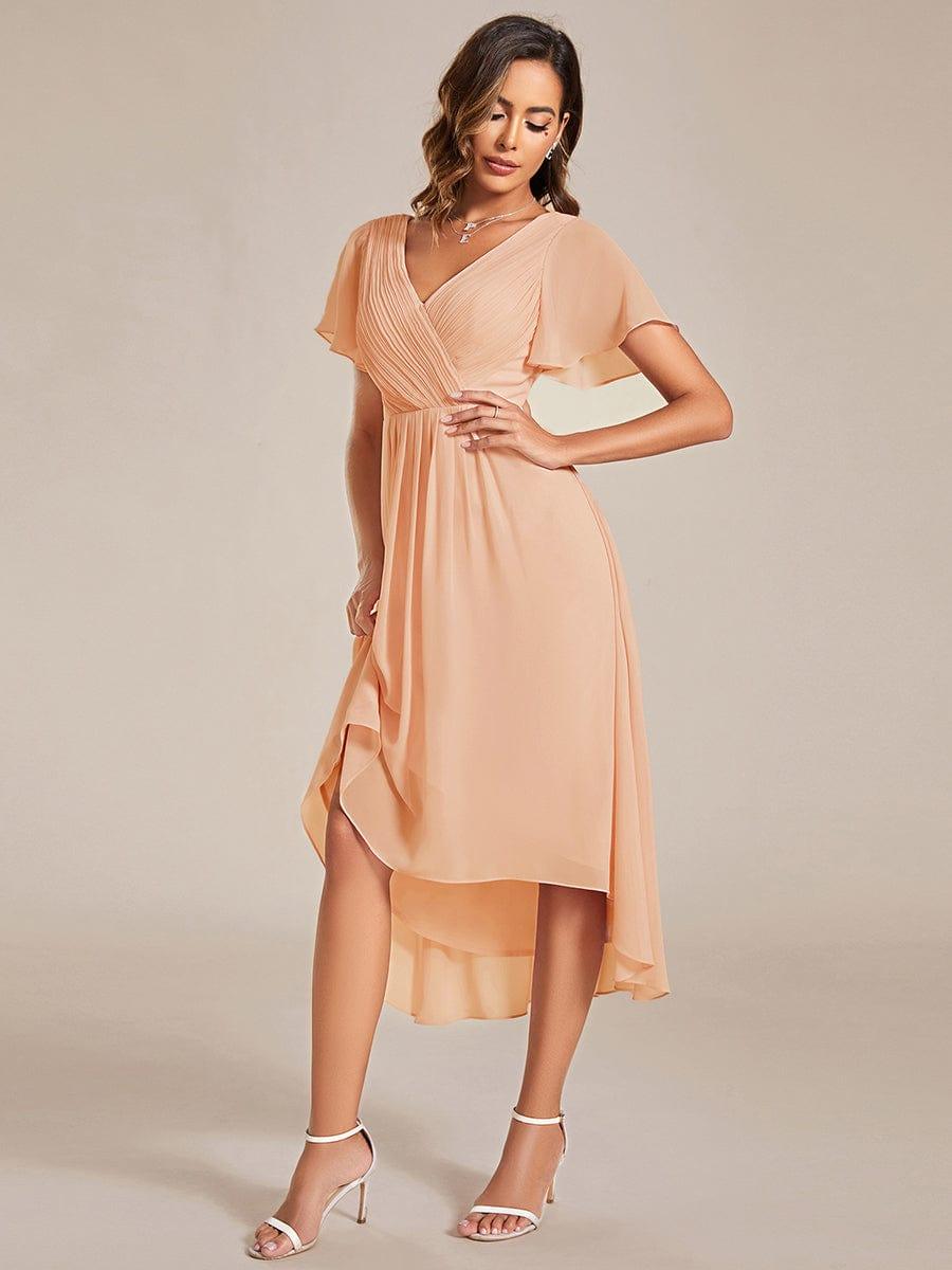 Schickes Vokuhila Partykleid, A-Linie, Empire-Taille, elegant für Gala-Empfänge.