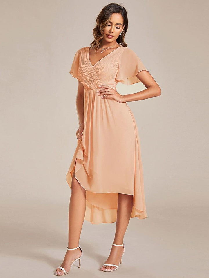 Schickes Vokuhila Partykleid, A-Linie, Empire-Taille, elegant für Gala-Empfänge.