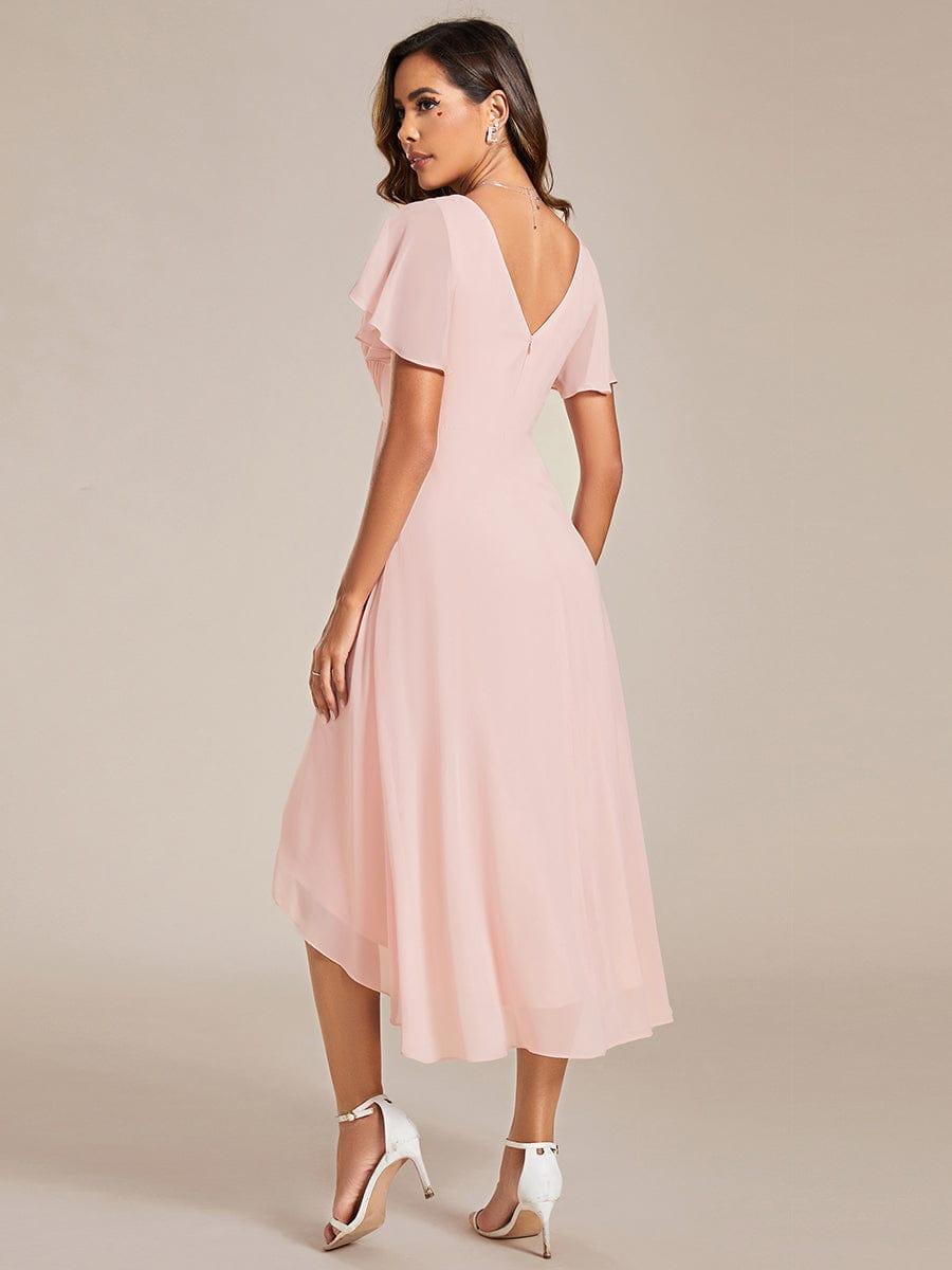 Vokuhila Festkleid für Damen, Empire-Taille & A-Linie, ideal als Brautjungfernkleid oder Abendkleid.