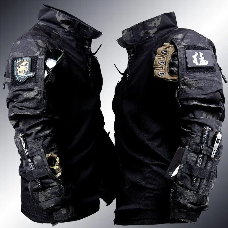 Strapazierfähige Herren Cargo-Hose mit integriertem Knieschutz, ideal für Outdoor, Taktik & Militär.