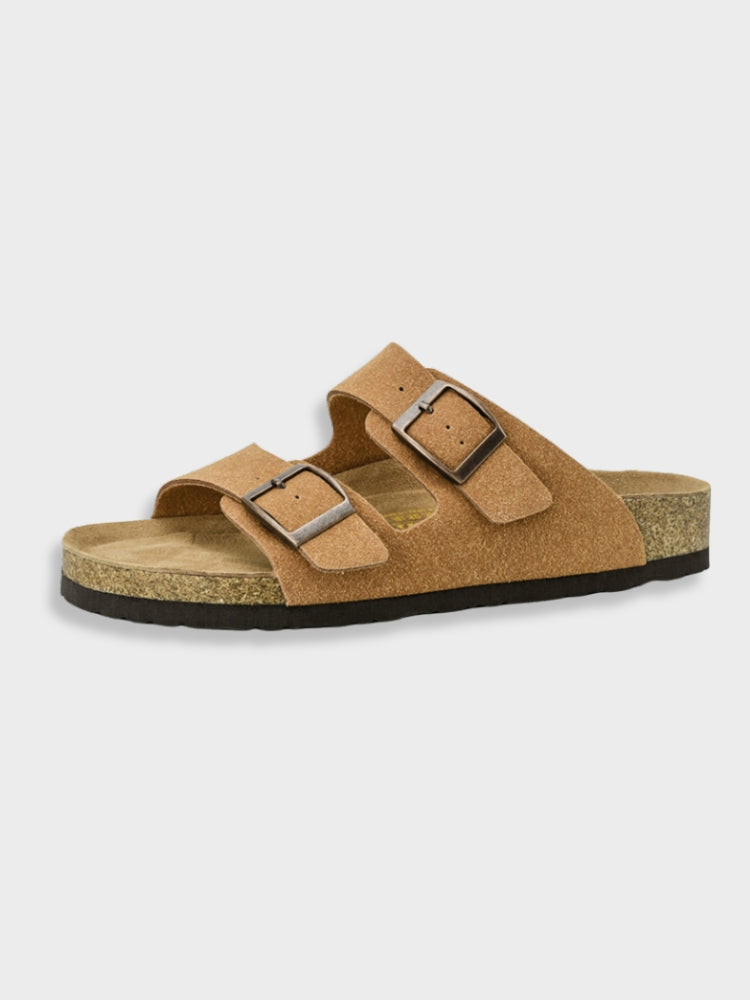 Komfortable Herren-Hauspantoffeln im klassischen Arizona-Stil, ideale Freizeitschuhe für den Sommer.