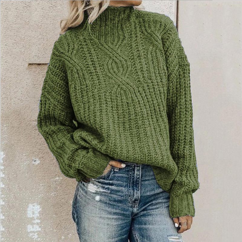 Bequemer, stilvoller Langarm-Pullover für Frauen. Vielseitige Mode für Herbst & Winter.