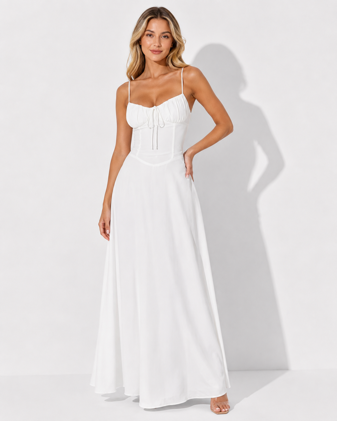 Schickes Damen Schnürkleid mit Korsett-Oberteil, ein figurbetontes Abendkleid für besondere Momente.