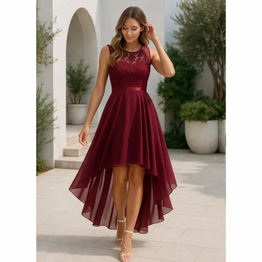 Festliches Maxikleid für Damen als Hochzeitsgast. Elegantes langes Abendkleid für besondere Anlässe.