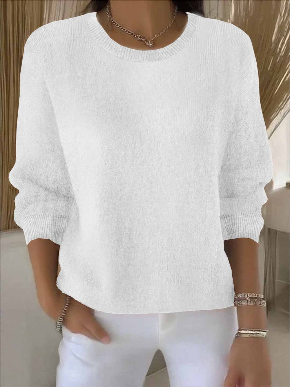 Kuscheliger Damenpullover, ideal für Freizeit & Alltag. Eleganter Strickpullover für die Wintermode der Frau.