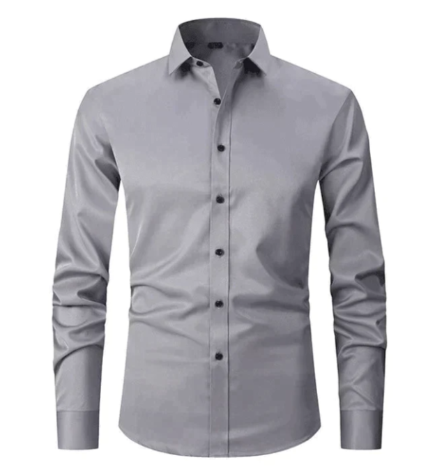 Vielseitiges Super-Stretch Langarmhemd für Herren, kombiniert Business-Look mit Freizeit-Komfort.